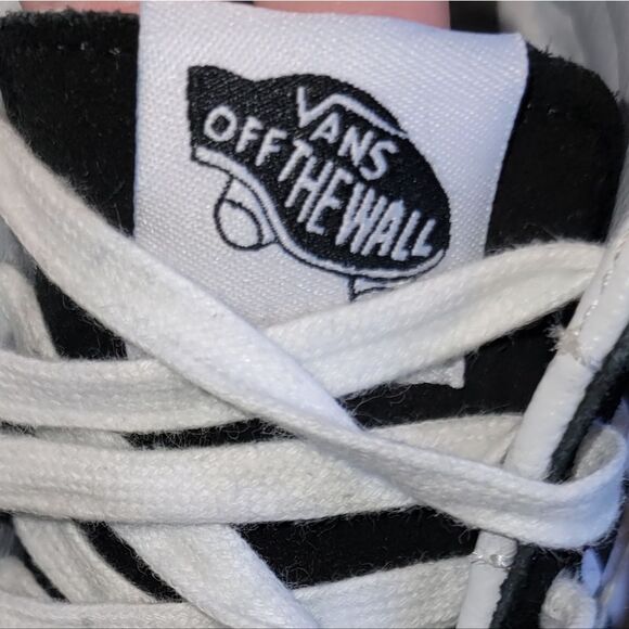 Nwot Vans Off The Wall Sk8Hi High Top Black Checkerboard Unisex Sneaker 7.5 9 - Picture 10 of 11